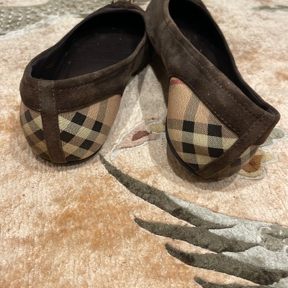 Burberry Beige/brown Nova Check Canvas and suede Ballet flats - Picture 5 of 10